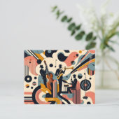 Carte Postale Trio psychédélique du milieu du siècle du jazz (Debout devant)