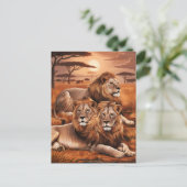 Carte Postale Trio Regal se reposant dans la nature (Debout devant)