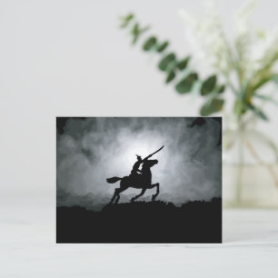 Carte Postale Triomphe au Crépuscule : Chevalier dans le Brouill