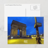 Carte Postale triomphe d'arc (Devant / Derrière)