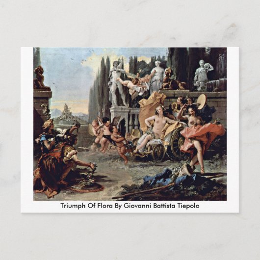 Carte Postale Triomphe De Flora Par Giovanni Battista Tiepolo (Devant)