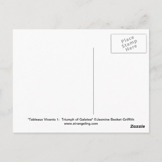 Carte postale "Triomphe de Galatea" (Dos)