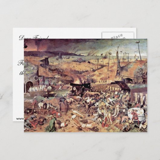 Carte Postale Triomphe De La Mort Par Bruegel D. Ä. Pieter (Devant / Derrière)