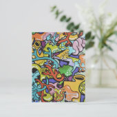 Carte Postale tripes de graffiti (Debout devant)