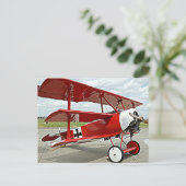 Carte Postale Triplane de Red Baron (Debout devant)