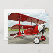 Carte Postale Triplane de Red Baron (Devant / Derrière)