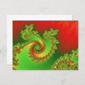 Carte postale triple de pirouette de Noël (Devant / Derrière)