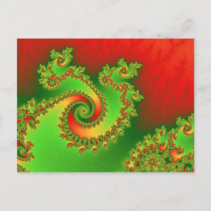 Carte postale triple de pirouette de Noël