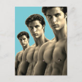 Carte Postale Triple Hunks (Devant)