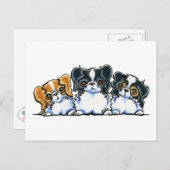Carte Postale Triple Japanese Chin (Devant / Derrière)