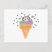 Carte Postale Triple Scoop Rainbow Ice Cream (Devant)
