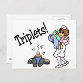 Carte Postale Triplés (mixte) (Devant / Derrière)