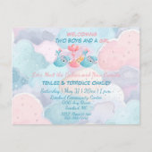 Carte Postale Triplets Two Boys and A Girl Shower Invite (Devant)