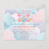 Carte Postale Triplets Two Girls and A Boy Shower Invite (Devant)