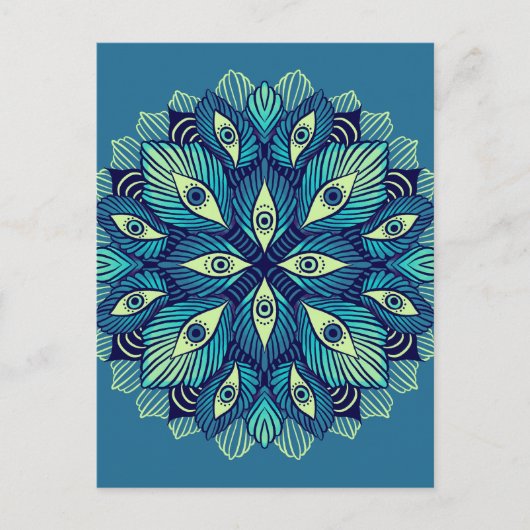 Carte Postale Trippy Psychedelic Eyes Floral Surreal Art (Devant)