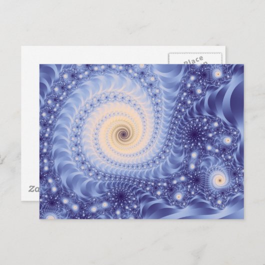 Carte Postale Trippy Psychedelic Starstorm Fine Fractal (Devant / Derrière)