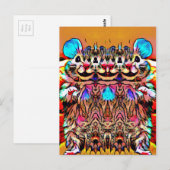 Carte Postale Trippy Rave Rat (Devant / Derrière)