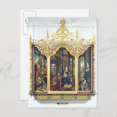 Carte Postale Triptyque de l'Adoration du Christ Infant (Devant / Derrière)