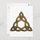 Carte Postale triquetra celtique (Devant / Derrière)
