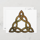 Carte Postale triquetra celtique (Devant / Derrière)