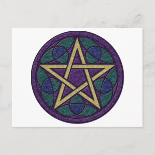 Carte Postale Triquetra Pentacle Violet (Devant)