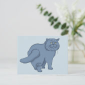Carte Postale Triste chat. chat britannique (Debout devant)