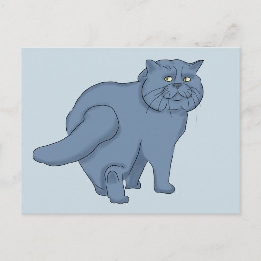 Carte Postale Triste chat. chat britannique (Devant)