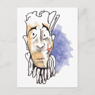 Carte postale triste clown