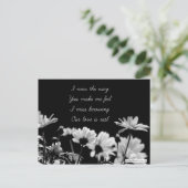 Carte Postale Triste Disparue Vous Brisé Love Poem (Debout devant)