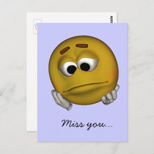 Carte Postale Triste émotion (Devant / Derrière)