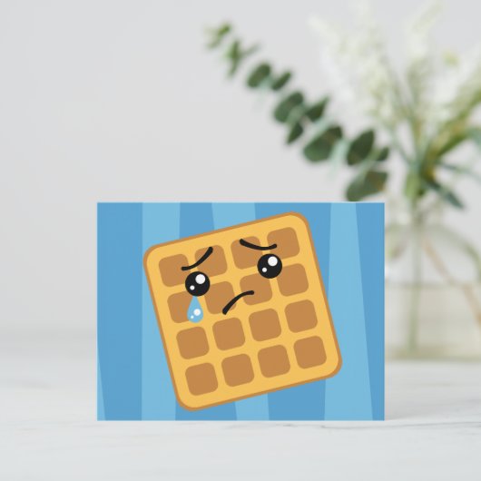 Carte Postale Triste gaufre (Debout devant)