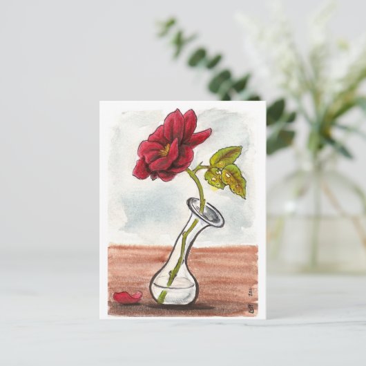 Carte postale triste Little Rose (Debout devant)