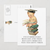 Carte Postale Triste Petit Diplômé (Devant / Derrière)