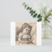 Carte Postale Triste petite fille (Debout devant)