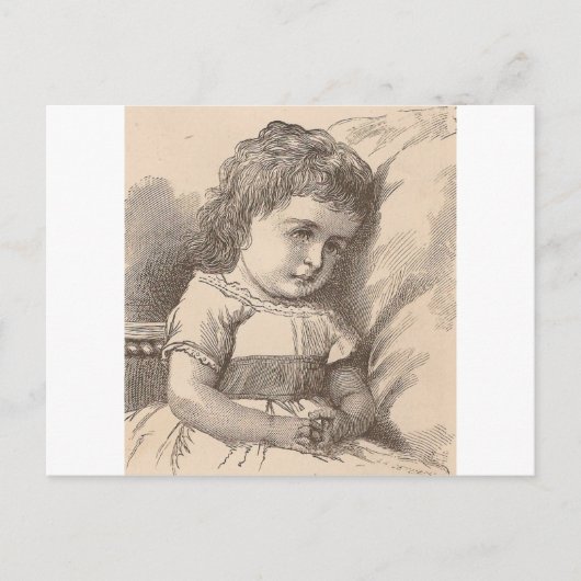 Carte Postale Triste petite fille (Devant)
