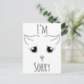 Carte Postale Triste visage de chat : Je suis désolé (Debout devant)