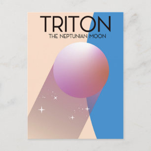 Carte Postale Triton - La lune neptunienne