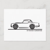 Carte Postale Triumph TR4 Softtop 1968 (Devant)