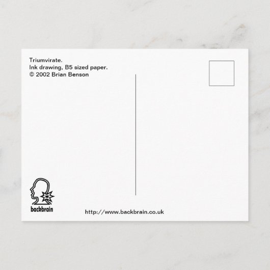 Carte Postale Triumvirate, (Dos)