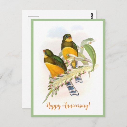 Carte Postale Trogon de Macklot (1850-1883) (Devant / Derrière)