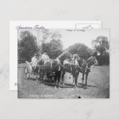 Carte Postale Troïka américaine 1911 (Devant / Derrière)