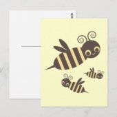 Carte Postale Trois abeilles buzzines (Devant / Derrière)