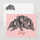 Carte Postale Trois anges (Devant / Derrière)