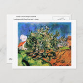 Carte Postale Trois Arbres et une Maison Van Gogh Beaux-Arts (Devant / Derrière)