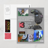 Carte Postale "Trois artistes que vous devriez connaître" Vitrin (Devant / Derrière)