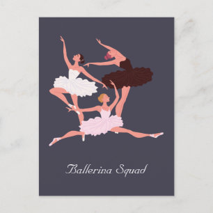 Carte Postale Trois Ballerinas mignonnes