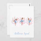 Carte Postale Trois Ballerinas mignonnes (Devant / Derrière)