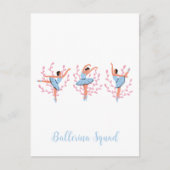 Carte Postale Trois Ballerinas mignonnes (Devant)