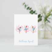Carte Postale Trois ballerines mignonnes  (Debout devant)