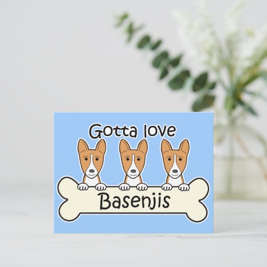 Carte Postale Trois Basenjis (Debout devant)